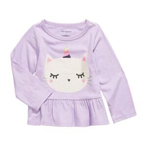 First Impressions Caticorn Peplum long sleeve Top